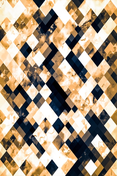 geometric pixel square pattern abstract background in brown black and white by Timmy333