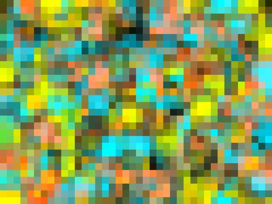 geometric square pixel pattern abstract background in blue yellow pink by Timmy333