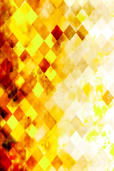geometric pixel square pattern abstract background in brown yellow by Timmy333