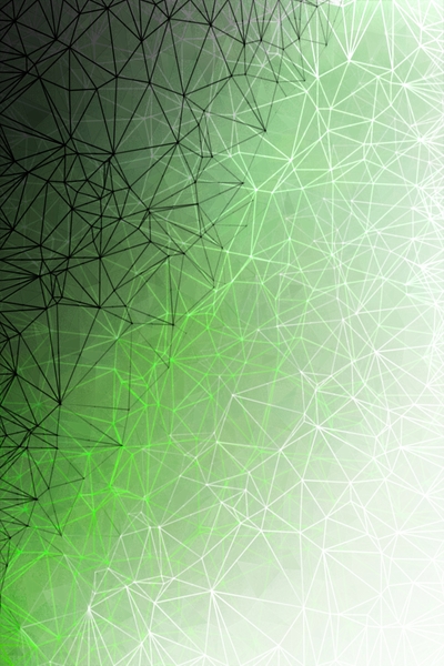 fractal geometric line pattern abstract art in green by Timmy333