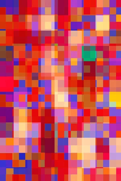 geometric pixel square pattern abstract background in red blue orange by Timmy333