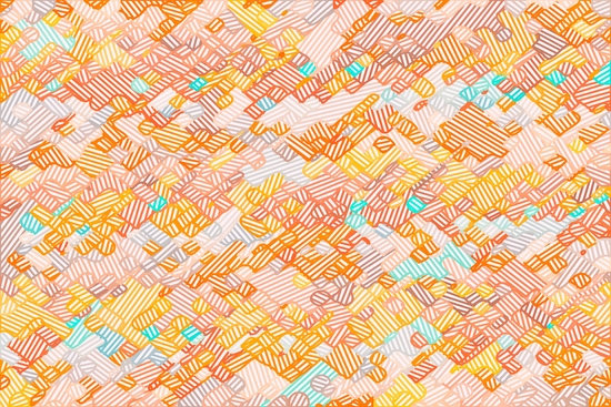 geometric square pixel line pattern abstract in brown orange blue by Timmy333