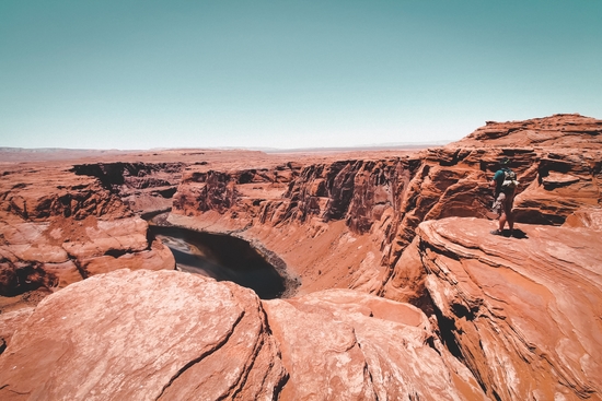 Summer scenery in the desert at Horseshoe Bend Arizona USA by Timmy333