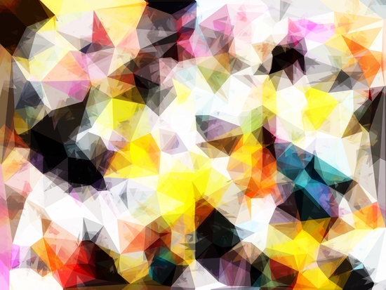 geometric triangle pattern abstract background in yellow brown pink by Timmy333