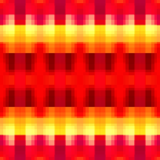 symmetry graphic design pixel geometric square pattern abstract background in red yellow by Timmy333