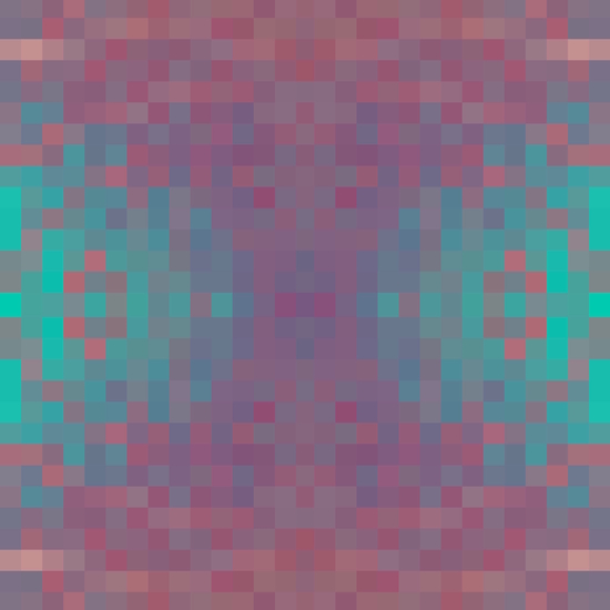 geometric symmetry art pixel square pattern abstract background in pink blue by Timmy333
