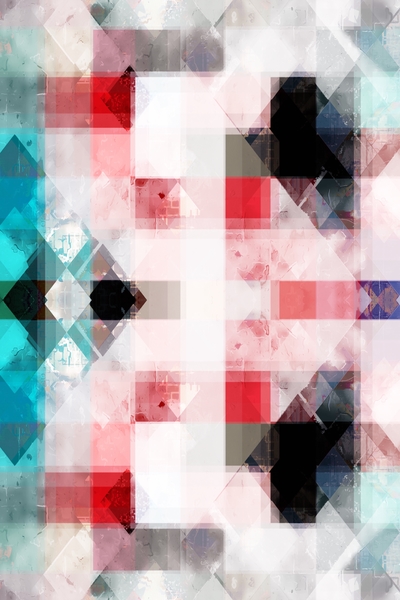 graphic design geometric pixel square pattern abstract background in red blue by Timmy333
