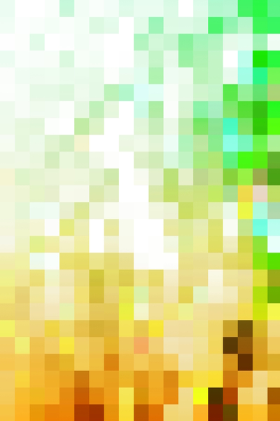 geometric pixel square pattern abstract background in green yellow brown by Timmy333