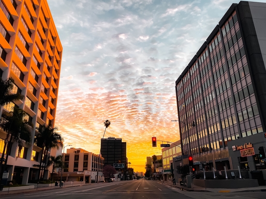 city sunrise at Encino, Los Angeles, USA by Timmy333