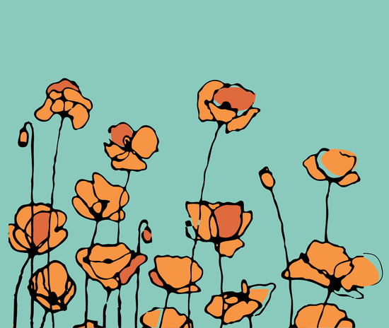 American Poppies 1 by Vic Storia