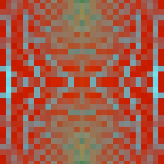 geometric symmetry art pixel square pattern abstract background in red blue by Timmy333