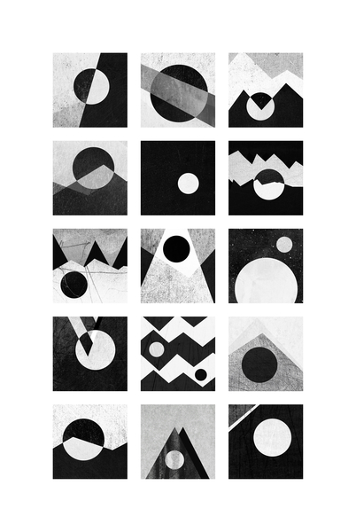 Black & white / Circles & squares by Elisabeth Fredriksson