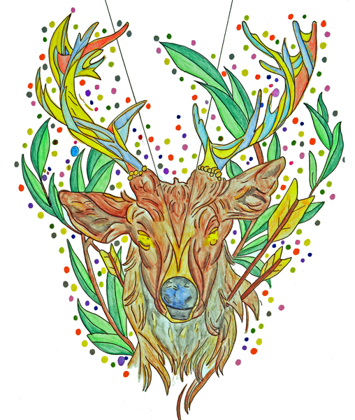Colorful deer by RomArt