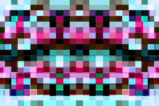 geometric symmetry pixel square pattern abstract background in pink blue by Timmy333