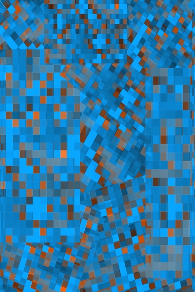 geometric pixel square pattern abstract background in blue brown by Timmy333