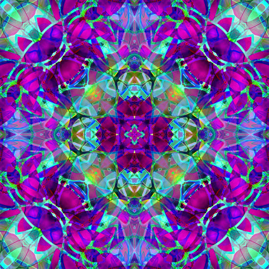 kaleidoscope Floral Abstract G16 by MedusArt