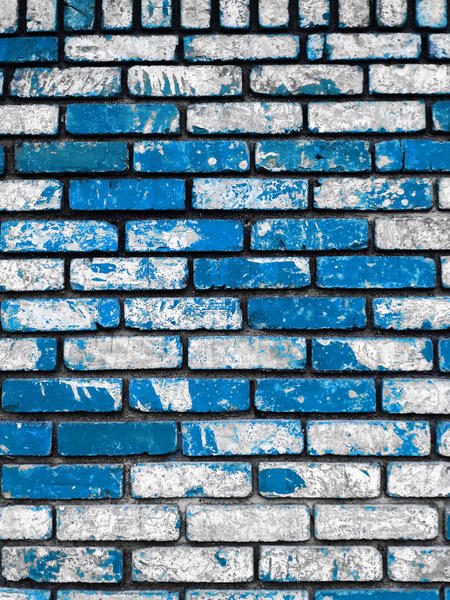 brick wall background in blue and white by Timmy333