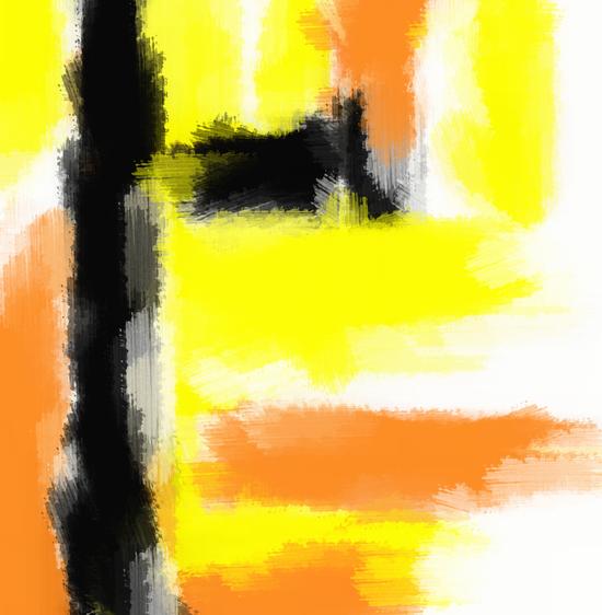 orange yellow and black painting abstract  by Timmy333
