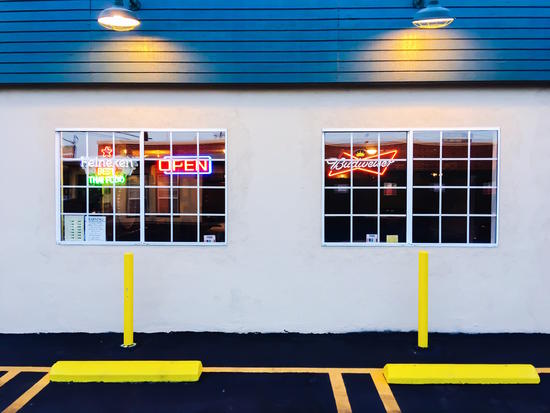 windows of the bar and restaurant in Los Angeles, USA by Timmy333