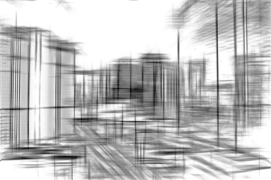 pencil drawing buildings in the city in black and white  by Timmy333