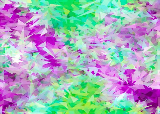 psychedelic geometric triangle abstract pattern in purple and green by Timmy333
