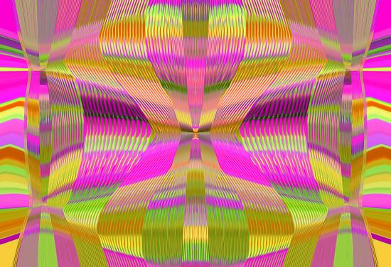 pink green and yellow lines drawing abstract background by Timmy333