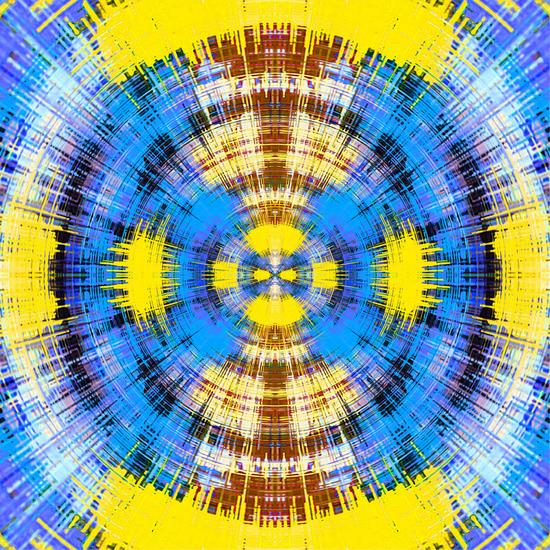 blue yellow and brown circle plaid pattern abstract background by Timmy333