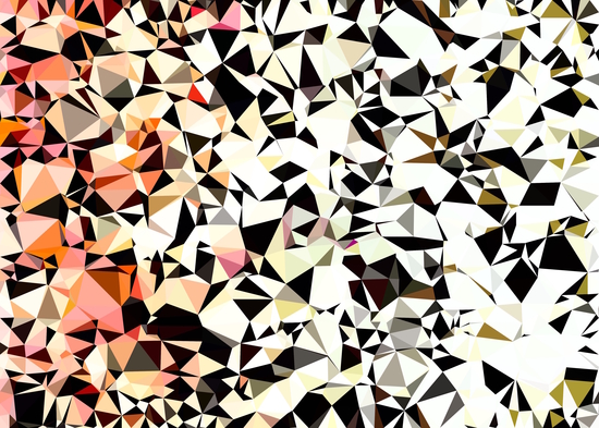 geometric triangle pattern abstract in pink brown black by Timmy333