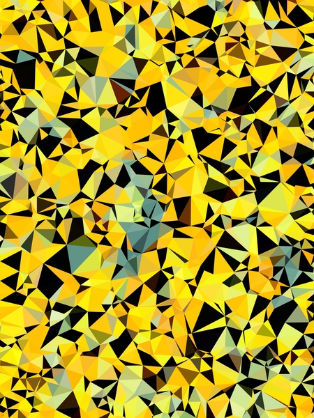 geometric triangle pattern abstract in yellow green black by Timmy333