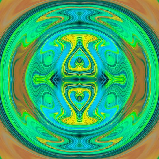 green yellow and brown spiral pattern drawing and painting background by Timmy333