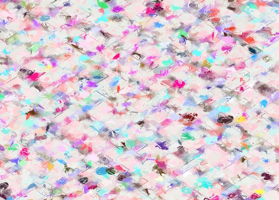 splash painting texture abstract background in pink blue yellow red by Timmy333
