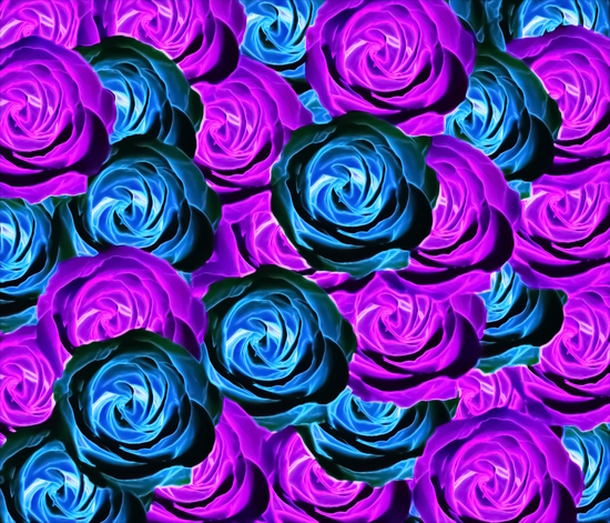 blooming rose texture pattern abstract background in purple and blue by Timmy333