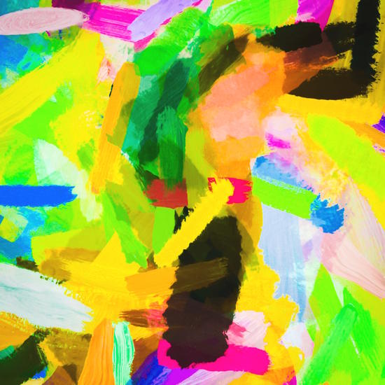 psychedelic splash painting texture abstract in green yellow pink blue by Timmy333