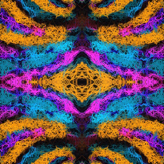 psychedelic graffiti geometric drawing abstract in pink orange blue by Timmy333