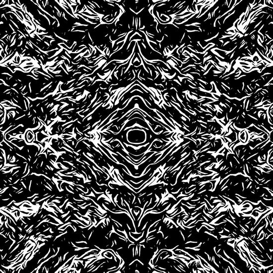 psychedelic graffiti symmetry art abstract in black and white by Timmy333