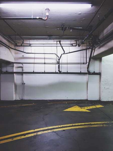 parking lot with the yellow arrow and tubes by Timmy333