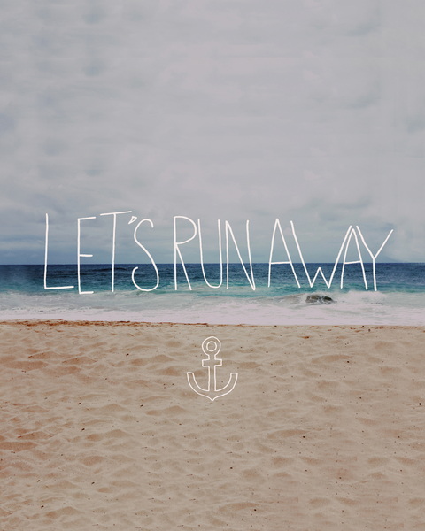 Let's Run Away - Sandy Beach by Leah Flores