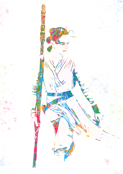 Rey | The Force Awakens | Watercolor | Pop Art by William Cuccio WCSmack