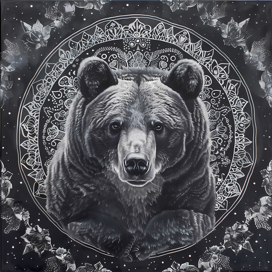 Mandala Black Bear by aleibanez