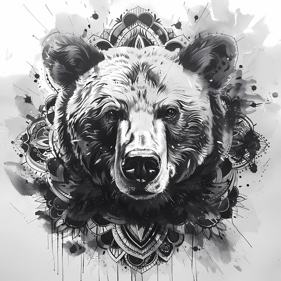 Mandala - Bear Grey by aleibanez