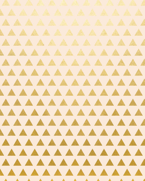 Blush + Gold Triangles by Uma Gokhale