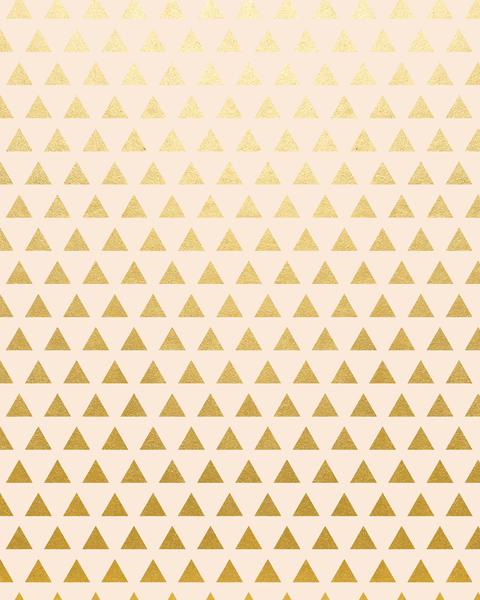 Blush + Gold Triangles by Uma Gokhale