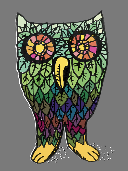 Happy Owl by Yann Tobey