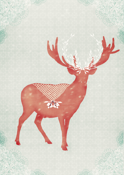 Christmas Stag by Sybille