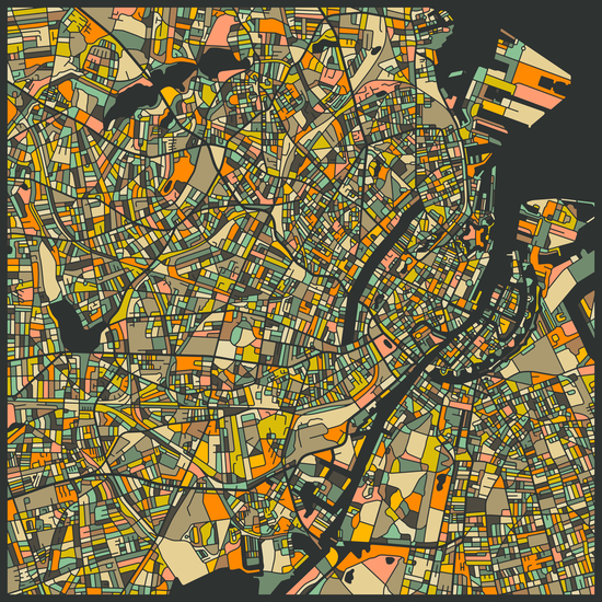 COPENHAGEN MAP 2 by Jazzberry Blue