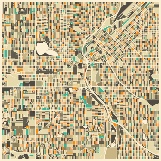 DENVER MAP 1 by Jazzberry Blue