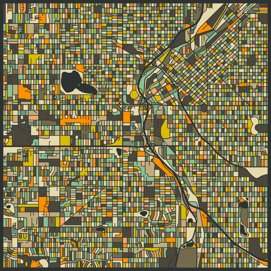 DENVER MAP 2 by Jazzberry Blue