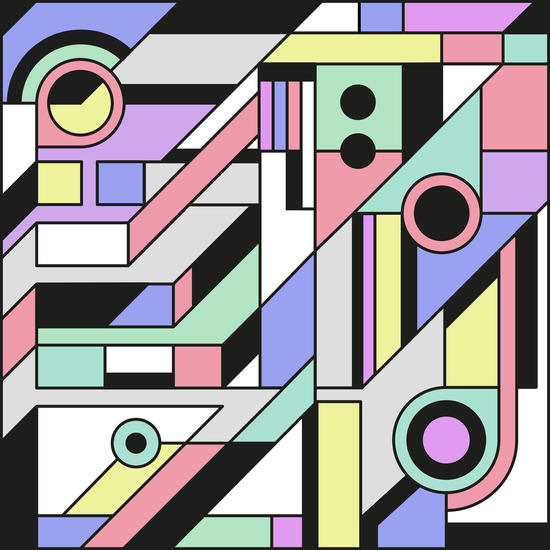 De Stijl Abstract Geometric Artwork 2 by Divotomezove