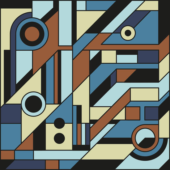 De Stijl Abstract Geometric Artwork 3 by Divotomezove
