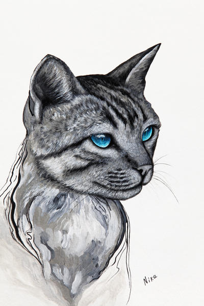 Grey Cat by Nika_Akin